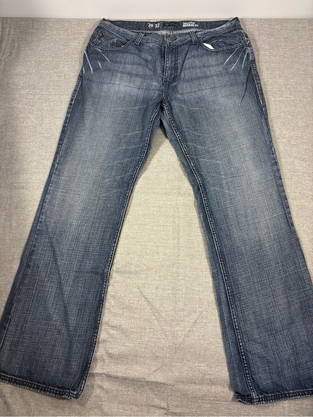 INC International Concepts Men's Bootcut Jeans in Blue Wash